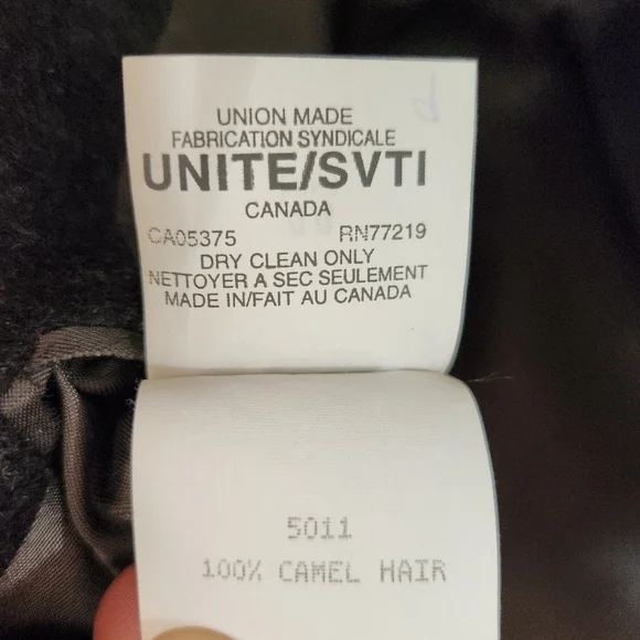 Botany 500 Vintage Mens Charcoal Gray 100% Camel Hair 2 Button Sport Coat-Sz 44L